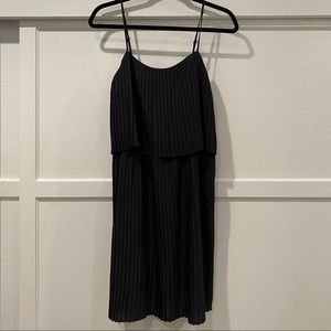 Pleated black dress